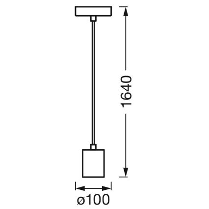 Ledvance - Chandelier on a string PENDULUM ROUND 1xE27/15W/230V gold