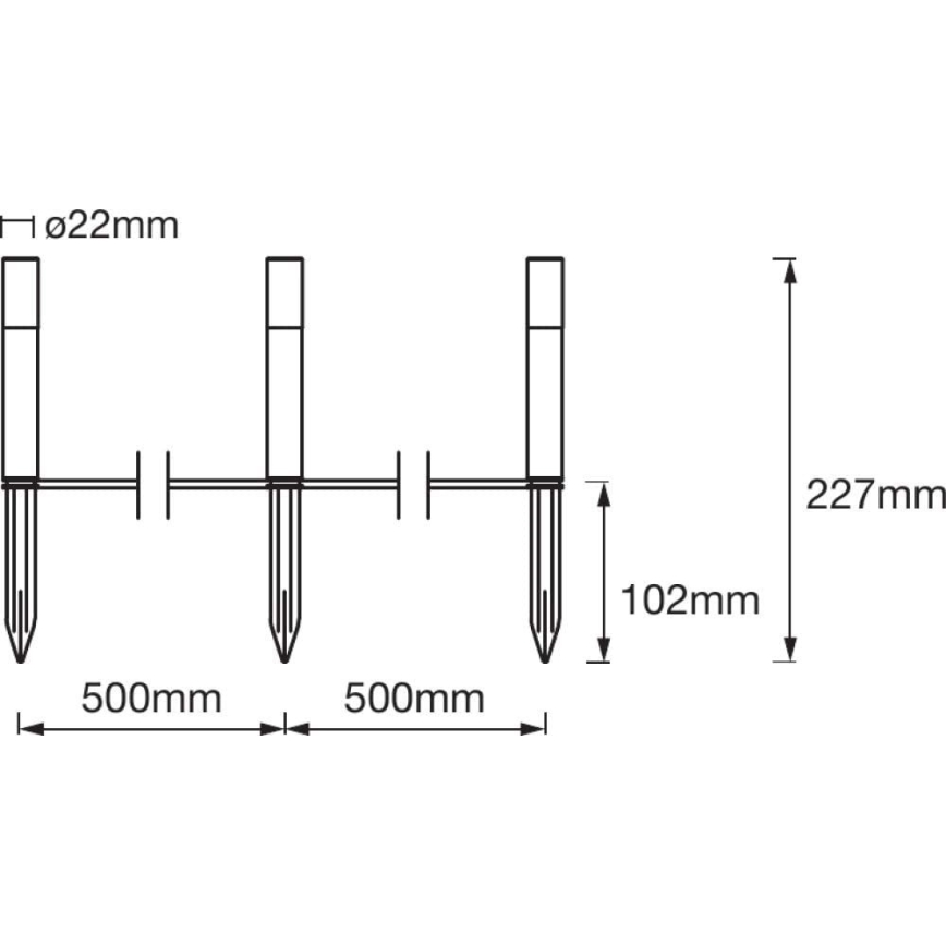 Ledvance - Extension SET 3x LED RGBW Outdoor lamp SMART+ MINI 3xLED/1,9W/230V IP44 Wi-Fi