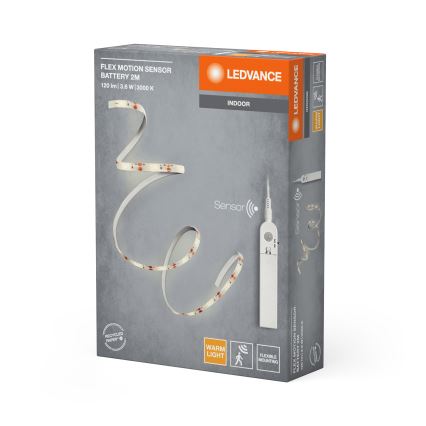 Ledvance - FLEX 2m LED Strip with Motion Sensor LED/3.6W/4xAA