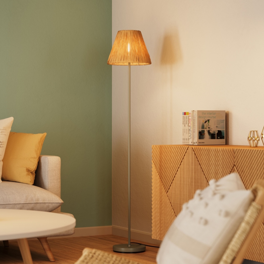 Ledvance - Floor lamp DECOR RAFFIA 1xE27/15W/230V raffia bast