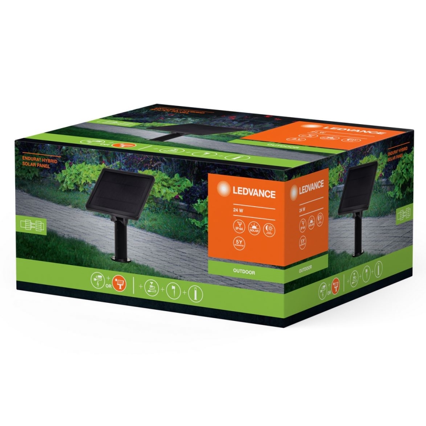 Ledvance - Hybrid solar panel ENDURA 24W/12V 2000 mAh IP67