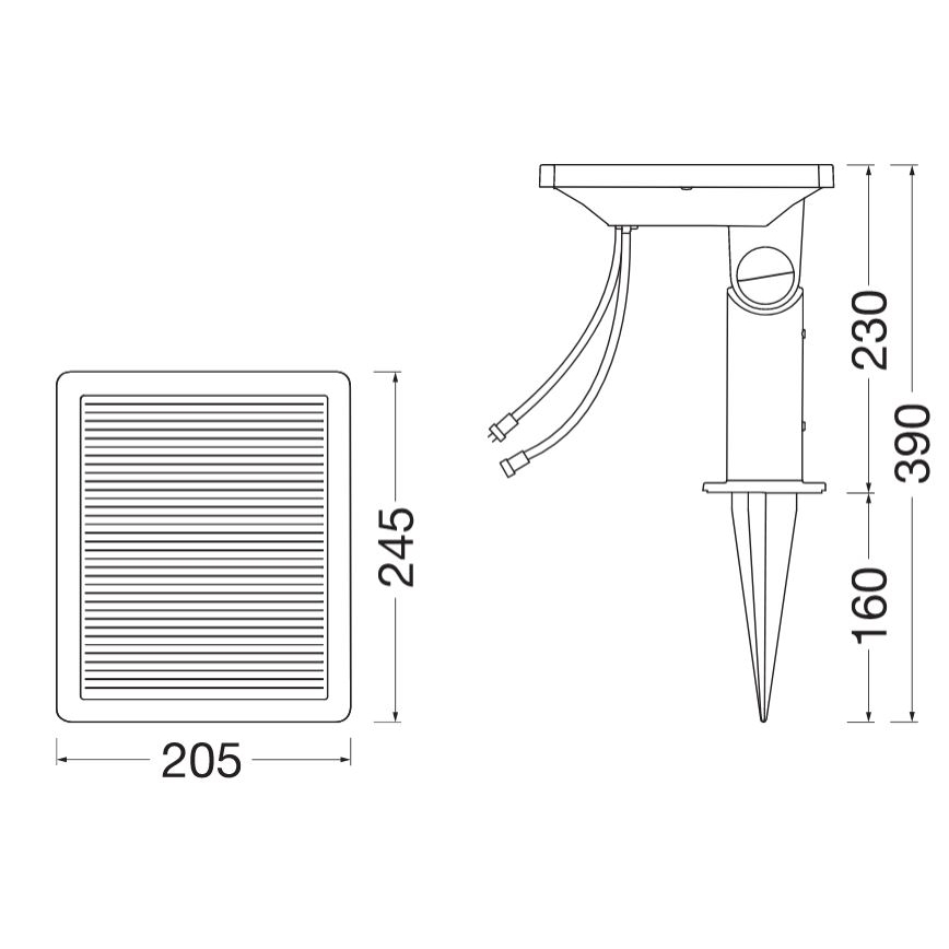 Ledvance - Hybrid solar panel ENDURA 24W/12V 2000 mAh IP67