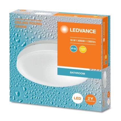 Ledvance - LED Bathroom ceiling light CEILING ROUND LED/18W/230V 3000K IP44