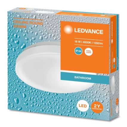 Ledvance - LED Bathroom ceiling light CEILING ROUND LED/18W/230V 4000K IP44