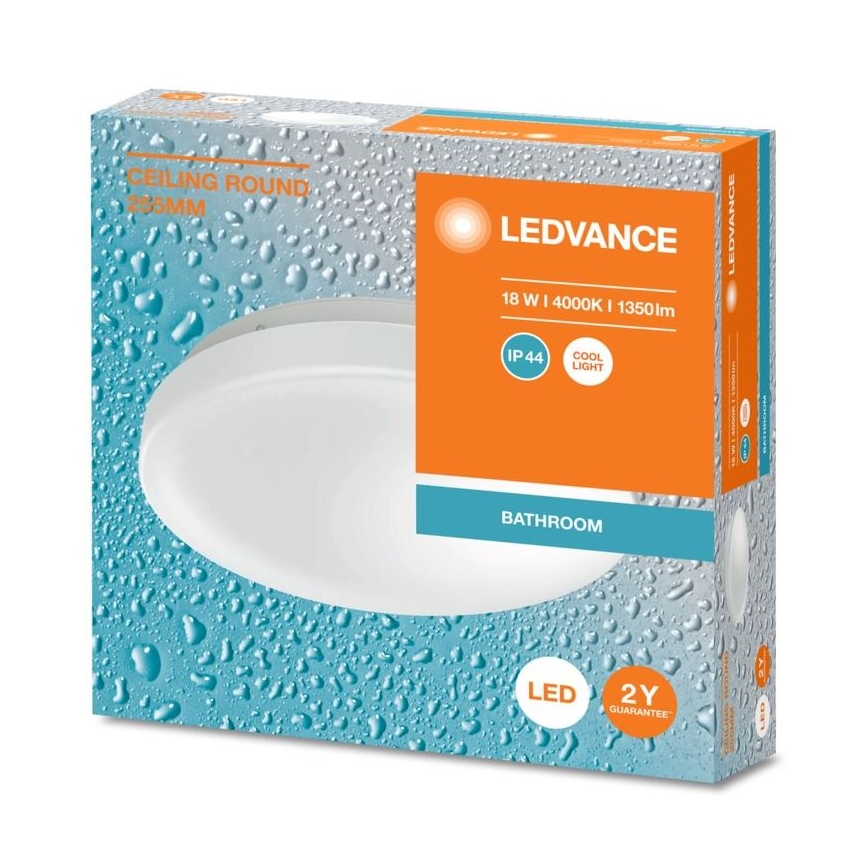 Ledvance - LED Bathroom ceiling light CEILING ROUND LED/18W/230V 4000K IP44