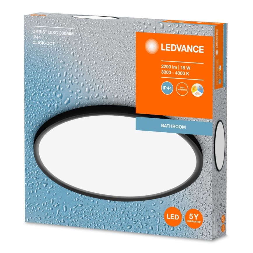 Ledvance - LED Bathroom ceiling light DISC LED/18W/230V 3000/4000K IP44