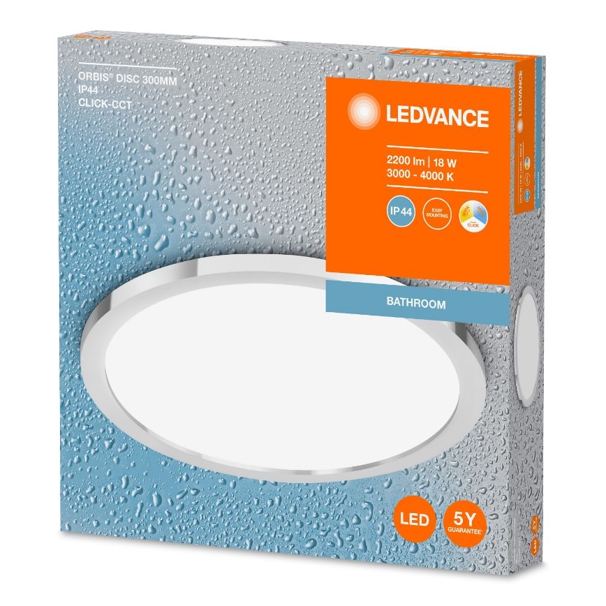Ledvance - LED Bathroom ceiling light DISC LED/18W/230V 3000/4000K IP44