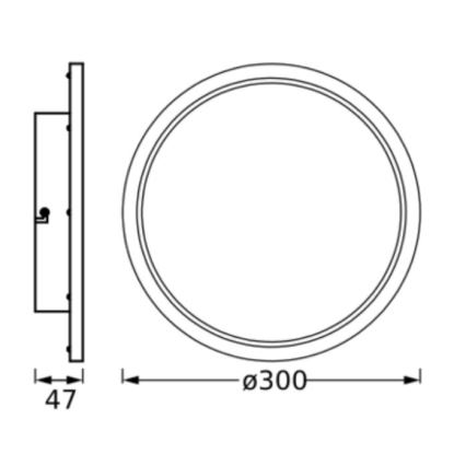 Ledvance - LED Bathroom ceiling light DISC LED/18W/230V 3000/4000K IP44