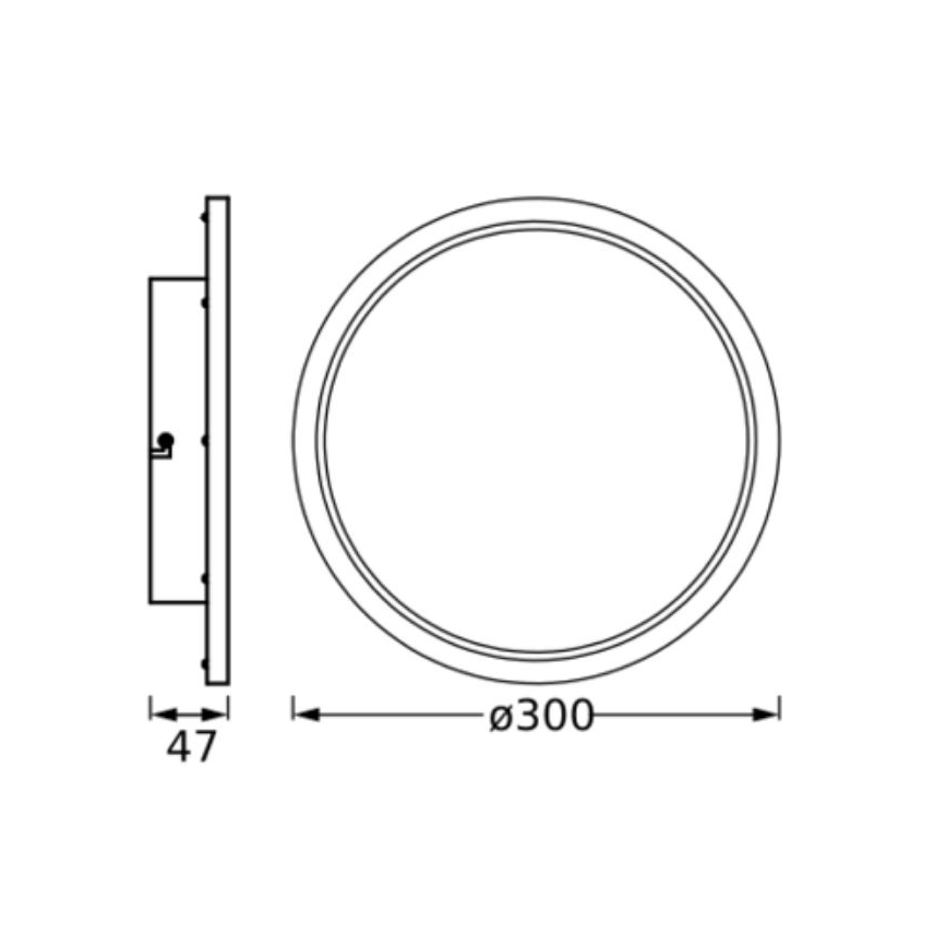 Ledvance - LED Bathroom ceiling light DISC LED/18W/230V 3000/4000K IP44