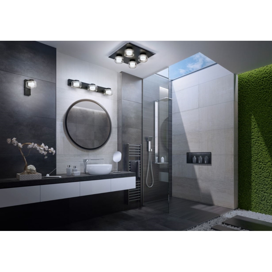 Ledvance - LED Bathroom ceiling light ORBIS FLAME 4xLED/5,5W/230V 3000/4000K IP44 black