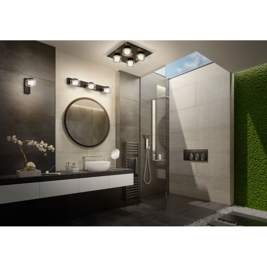 Ledvance - LED Bathroom ceiling light ORBIS FLAME 4xLED/5,5W/230V 3000/4000K IP44 black