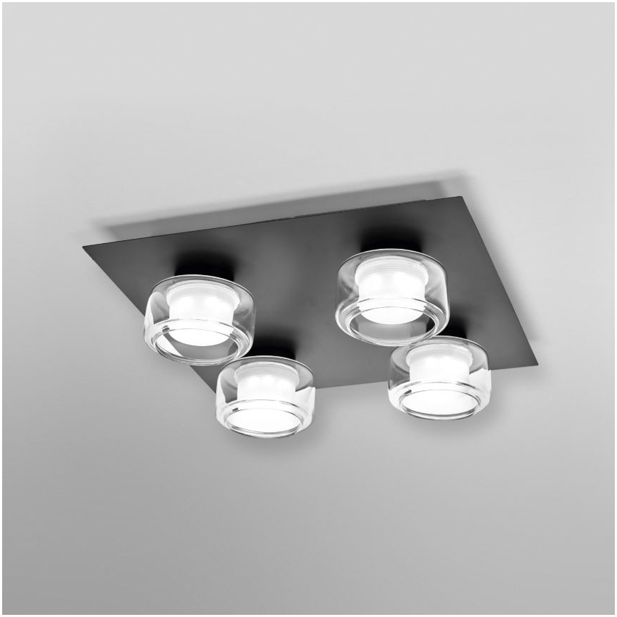 Ledvance - LED Bathroom ceiling light ORBIS FLAME 4xLED/5,5W/230V 3000/4000K IP44 black