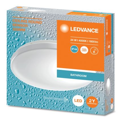 Ledvance - LED Bathroom ceiling light with sensor CEILING ROUND LED/24W/230V IP44