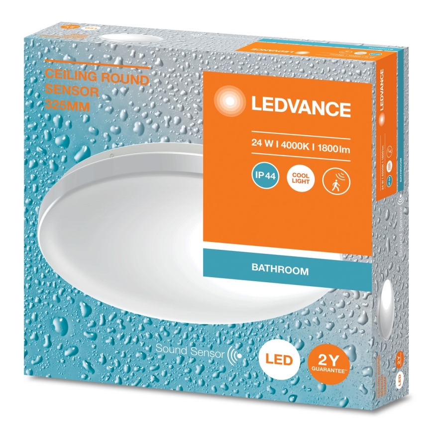 Ledvance - LED Bathroom ceiling light with sensor CEILING ROUND LED/24W/230V IP44