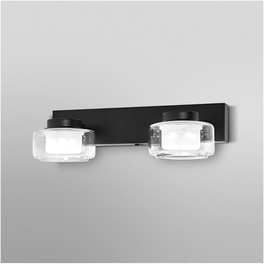 Ledvance - LED Bathroom wall light ORBIS FLAME 2xLED/5,5W/230V 3000/4000K IP44 black