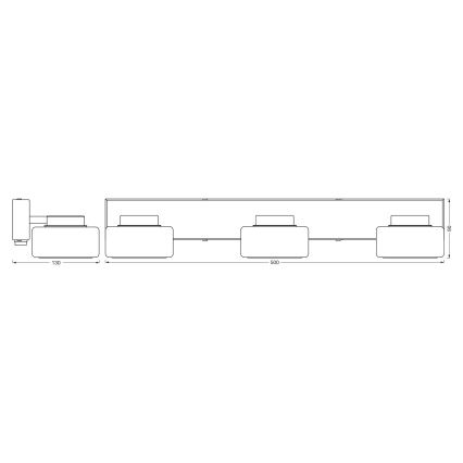 Ledvance - LED Bathroom wall light ORBIS FLAME 3xLED/5,5W/230V 3000/4000K IP44 black