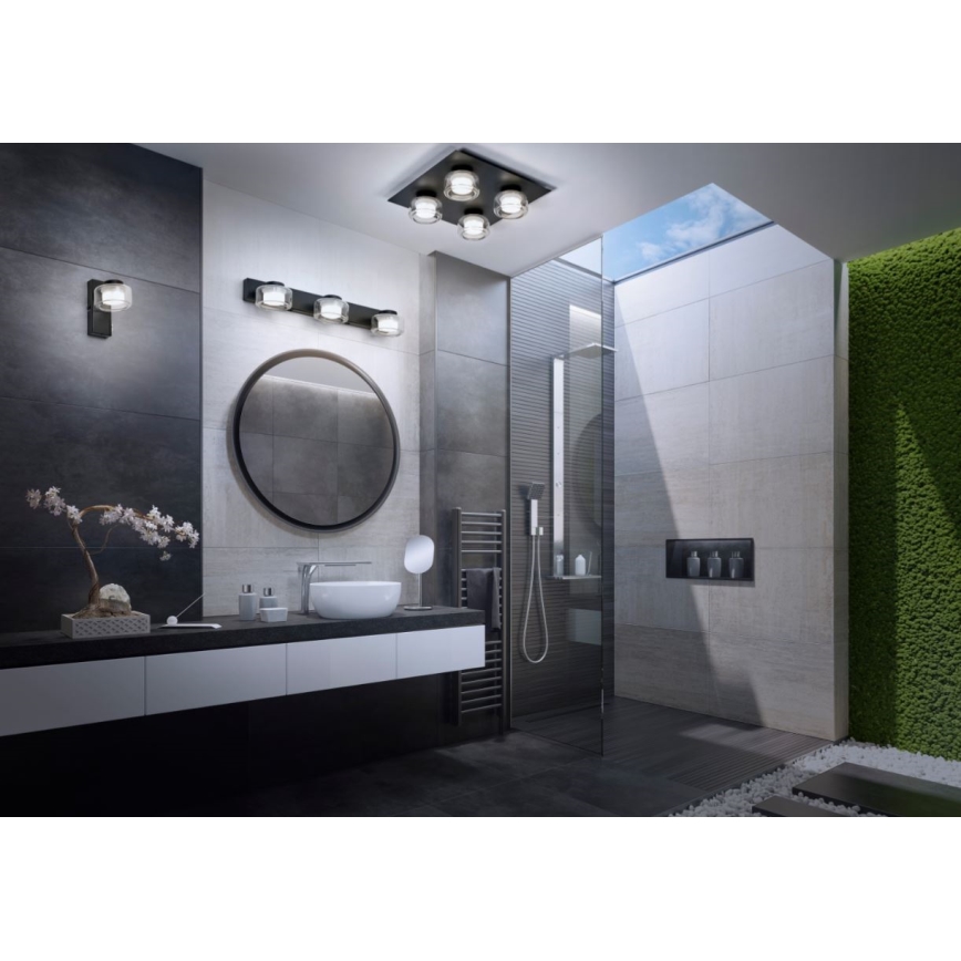 Ledvance - LED Bathroom wall light ORBIS FLAME LED/5,5W/230V 3000/4000K IP44 black