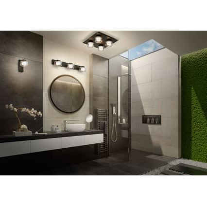 Ledvance - LED Bathroom wall light ORBIS FLAME LED/5,5W/230V 3000/4000K IP44 black
