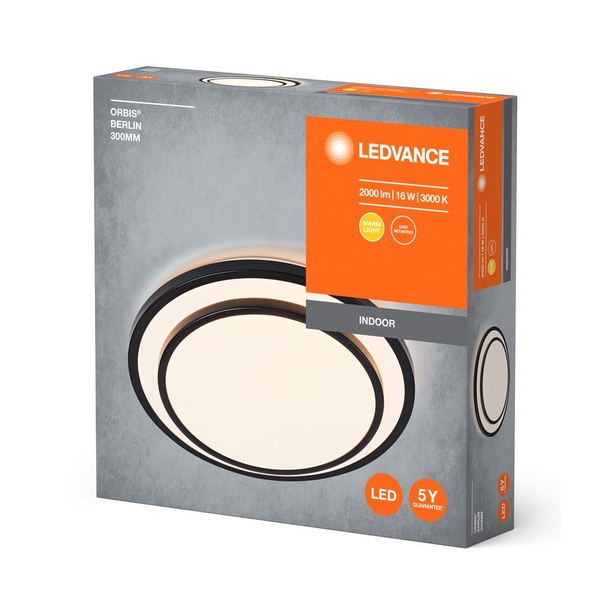 Ledvance - LED Ceiling light ORBIS BERLIN LED/16W/230V black