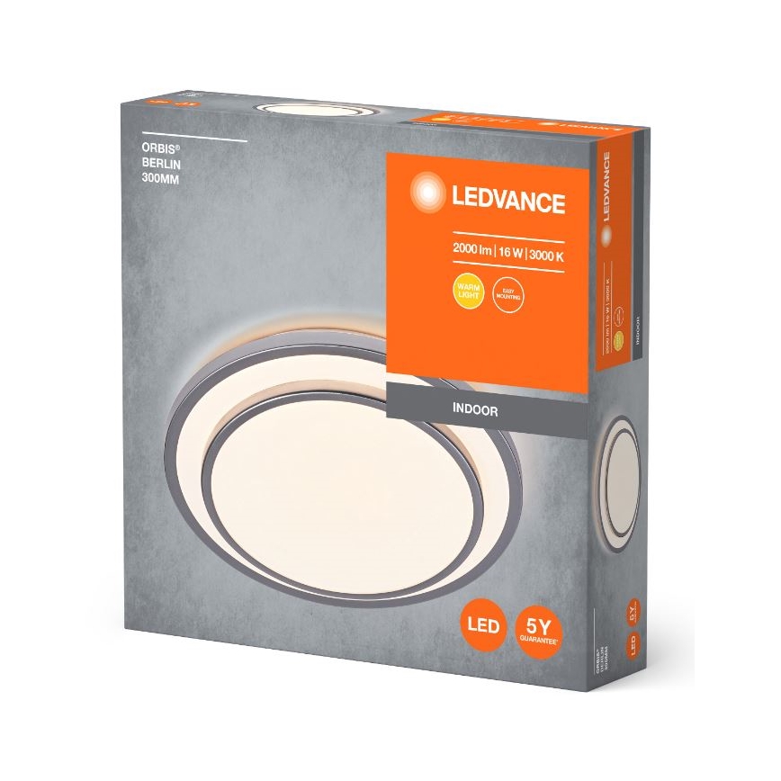 Ledvance - LED Ceiling light ORBIS BERLIN LED/16W/230V silver