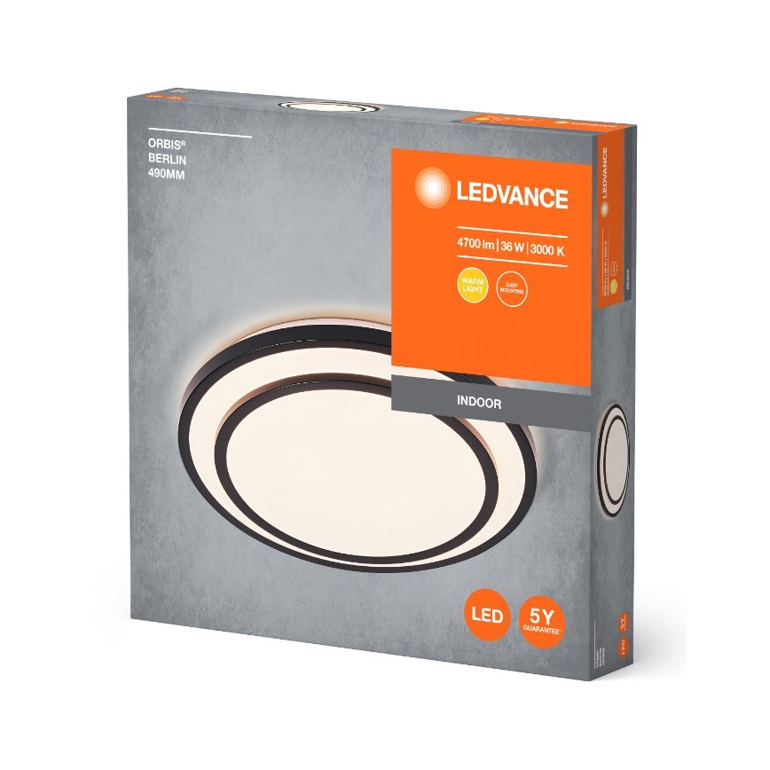 Ledvance - LED Ceiling light ORBIS BERLIN LED/36W/230V black