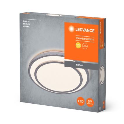 Ledvance - LED Ceiling light ORBIS BERLIN LED/36W/230V silver