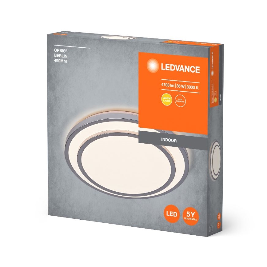 Ledvance - LED Ceiling light ORBIS BERLIN LED/36W/230V silver