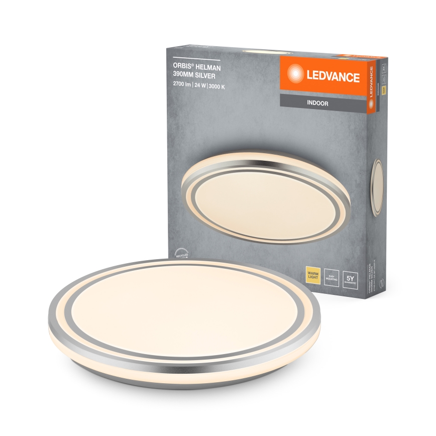 Ledvance - LED Ceiling light ORBIS HELMAN LED/24W/230V d. 39 cm silver