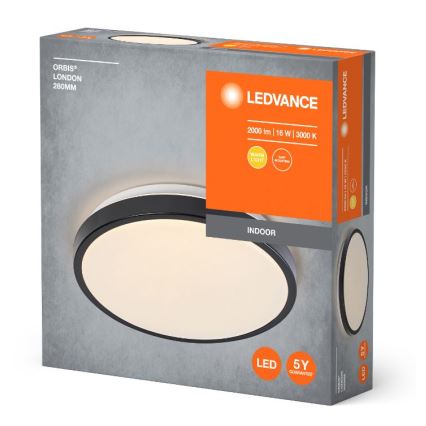 Ledvance - LED Ceiling light ORBIS LONDON LED/16W/230V black