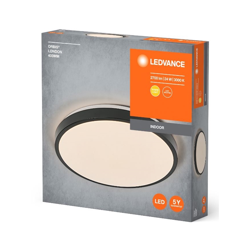 Ledvance - LED Ceiling light ORBIS LONDON LED/24W/230V black