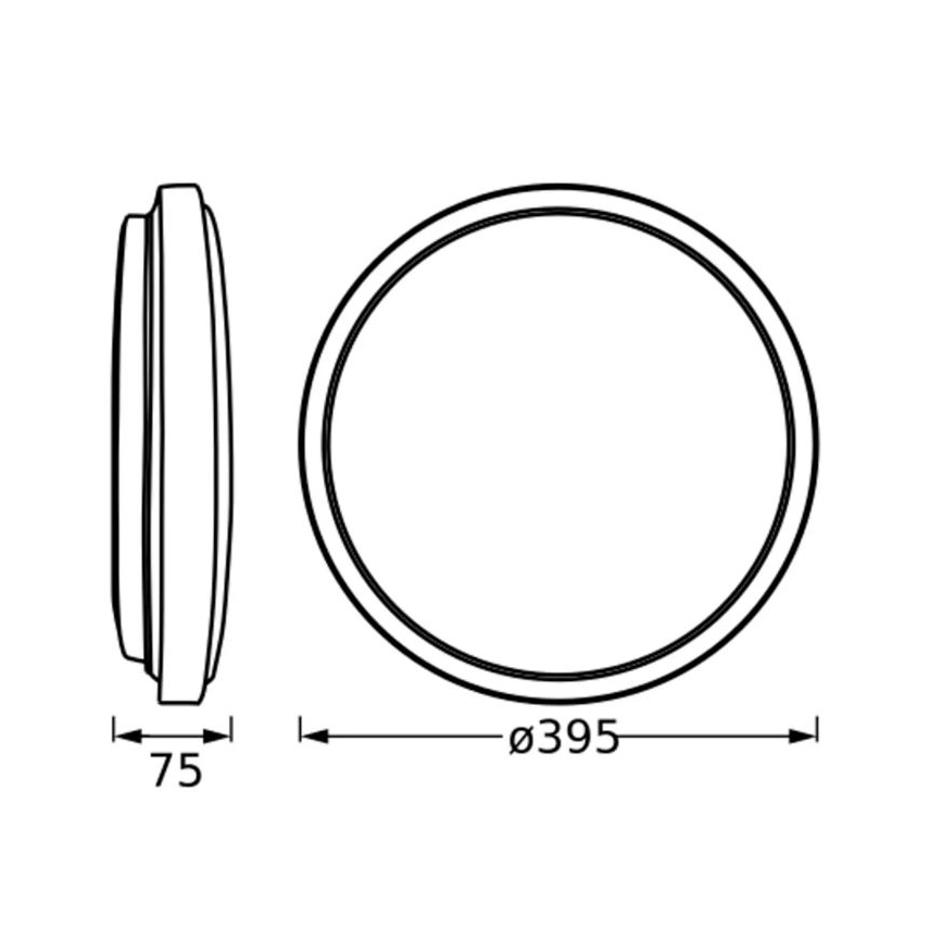 Ledvance - LED Ceiling light ORBIS LONDON LED/24W/230V black