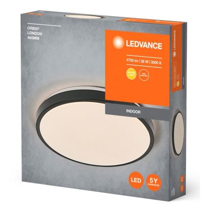 Ledvance - LED Ceiling light ORBIS LONDON LED/36W/230V black