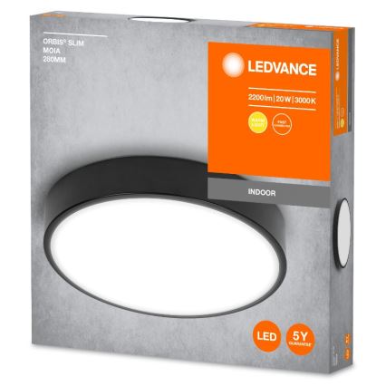 Ledvance - LED Ceiling light ORBIS SLIM LED/20W/230V black