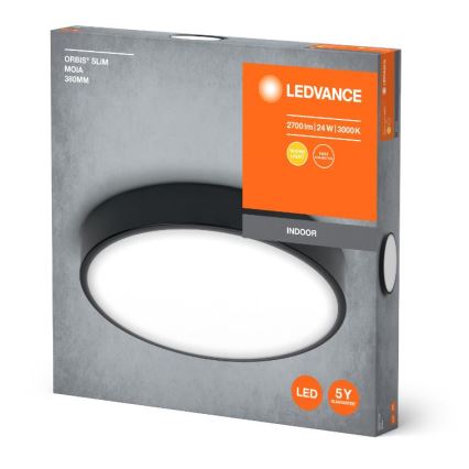 Ledvance - LED Ceiling light ORBIS SLIM LED/24W/230V black