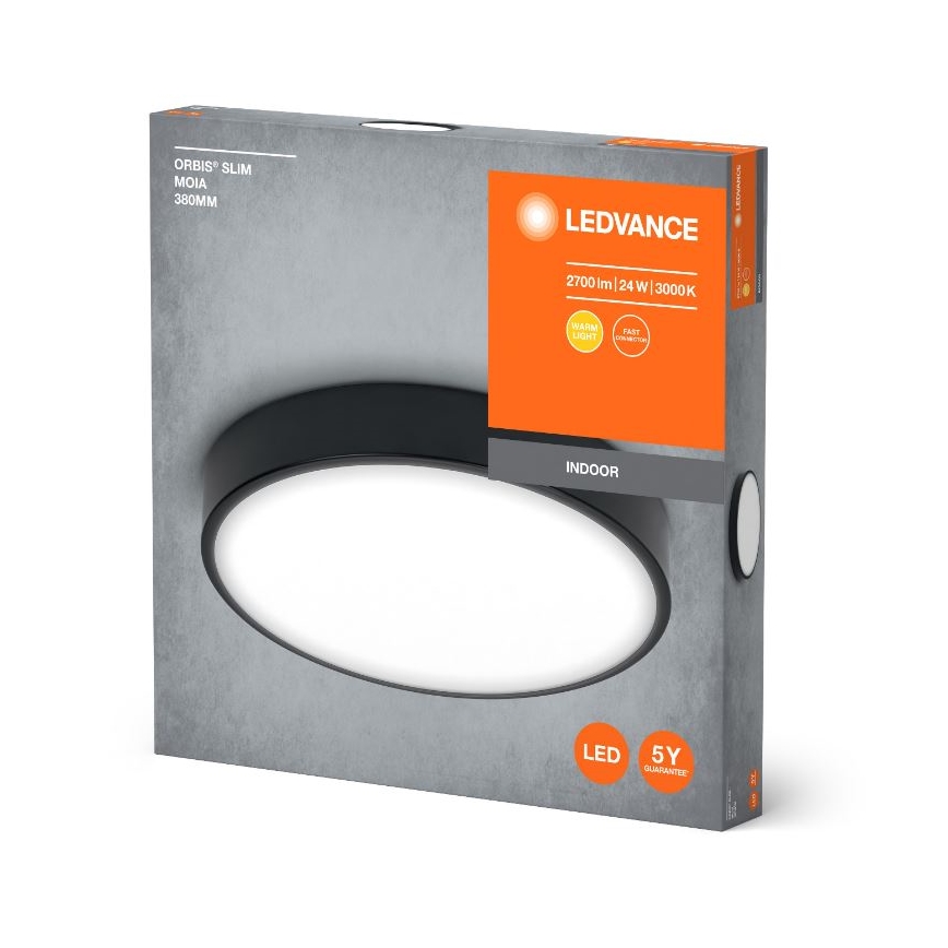 Ledvance - LED Ceiling light ORBIS SLIM LED/24W/230V black