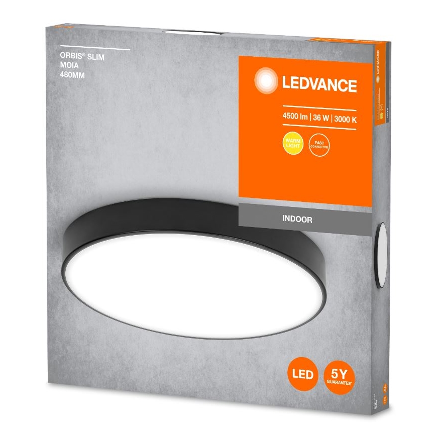 Ledvance - LED Ceiling light ORBIS SLIM LED/36W/230V black