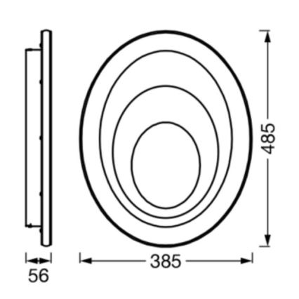 Ledvance - LED Ceiling light ORBIS SPIRAL LED/37W/230V