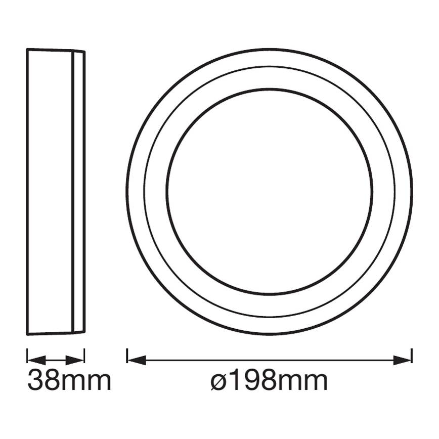 Ledvance - LED Ceiling light ROUND LED/15W/230V d. 20 cm