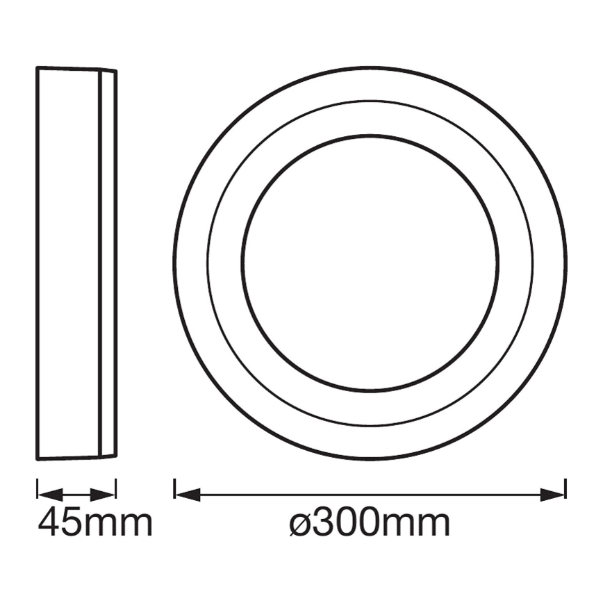 Ledvance - LED Ceiling light ROUND LED/18W/230V d. 30 cm
