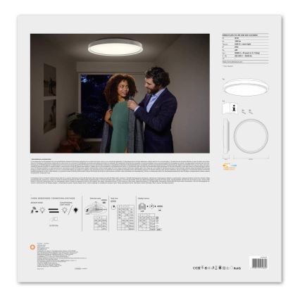 Ledvance - LED Ceiling light with sensor PLATE LED/32W/230V 3000K