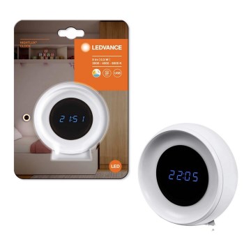Ledvance - LED Digital clock with a backlight NIGHTLUX LED/0,3W/5V 1000mAh 3000/4000/6500K