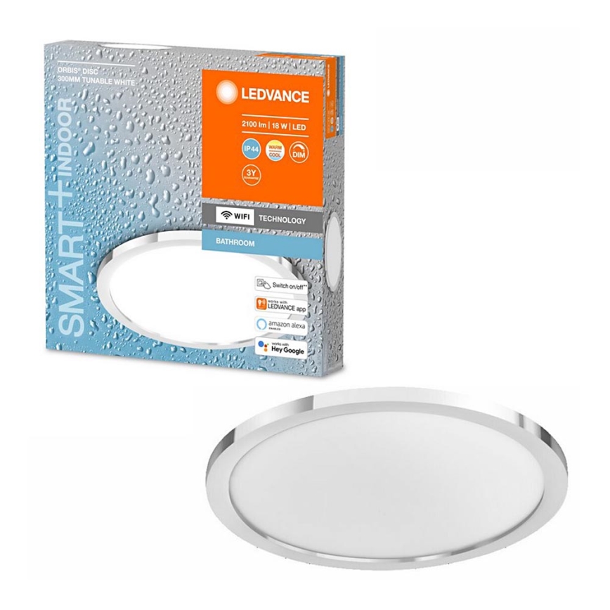 Ledvance - LED Dimmable bathroom light SMART+ DISC LED/18W/230V 3000-6500K Wi-Fi IP44