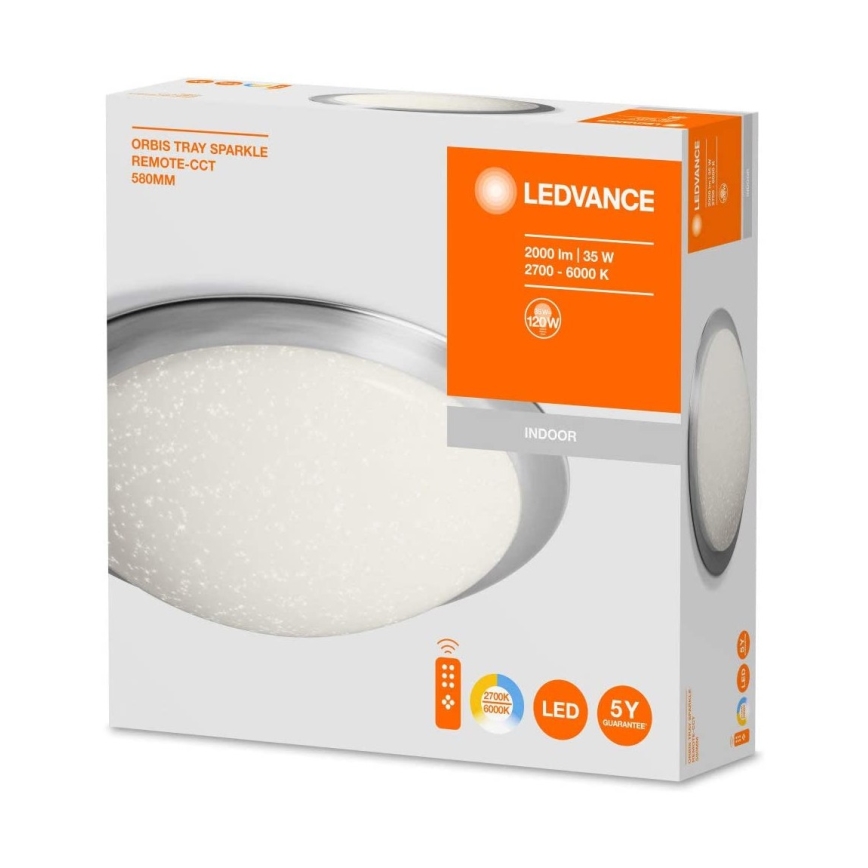 Ledvance - LED Dimmable ceiling light ORBIS SPARKLE LED/35W/230V 2700-6500 + remote control