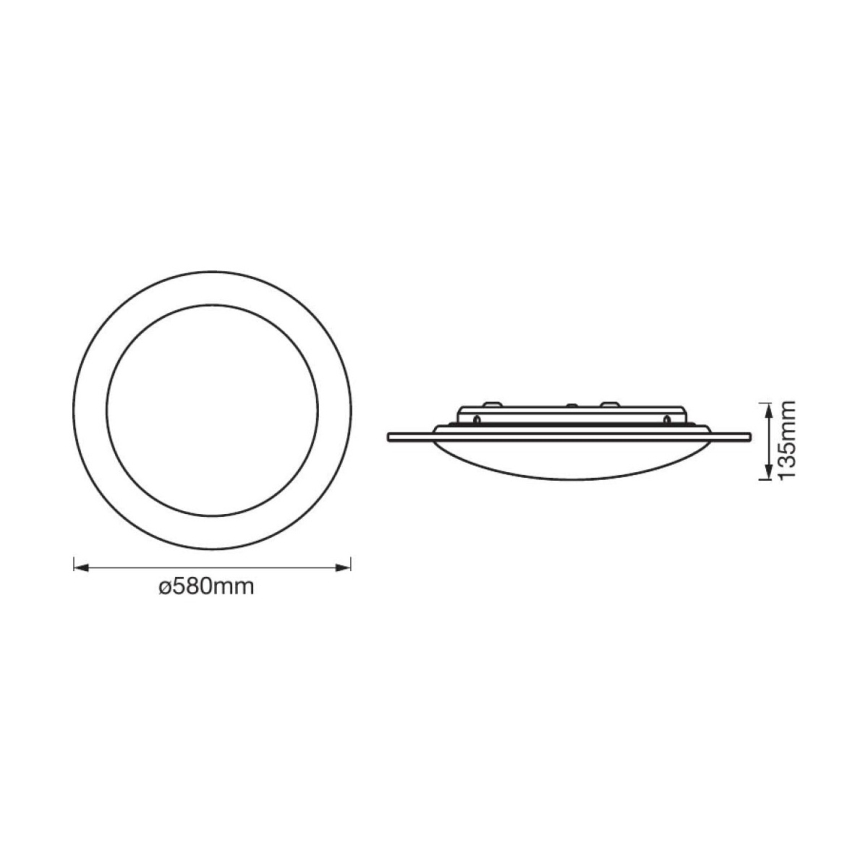 Ledvance - LED Dimmable ceiling light ORBIS SPARKLE LED/35W/230V 2700-6500 + remote control
