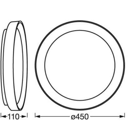 Ledvance - LED Dimmable ceiling light SMART+ KURT LED/30W/230V 2700-6500K Wi-Fi
