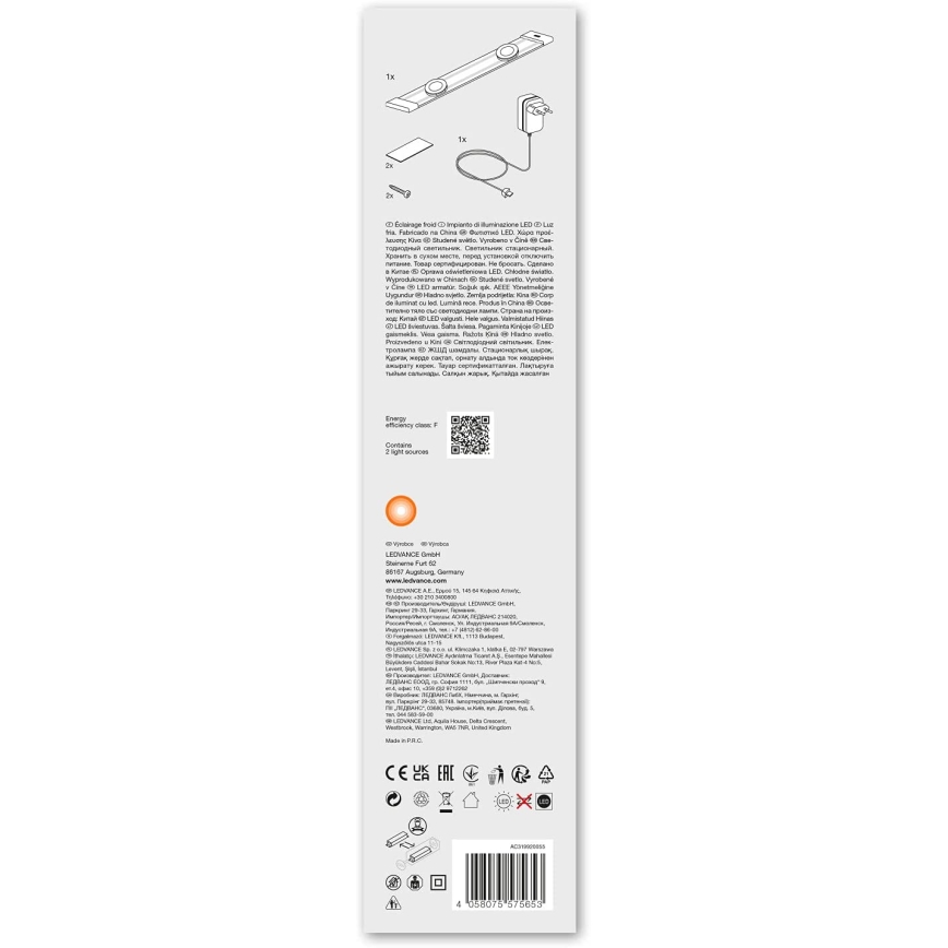 Ledvance - LED Dimmable furniture lighting with a sensor LINEAR 2xLED/3,5W/230V