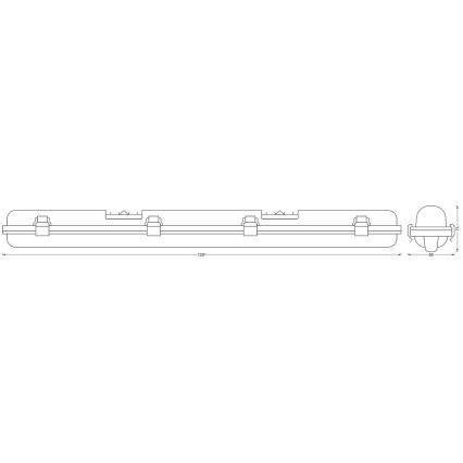 Ledvance - LED Dimmable heavy-duty light SUBMARINE G13/18W/230V 2700-6500K Wi-Fi IP65