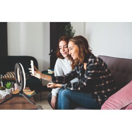 Ledvance - LED Dimmable table lamp with a stand and holder for vlogging LED/5,5W/USB 3000/4000/6500K