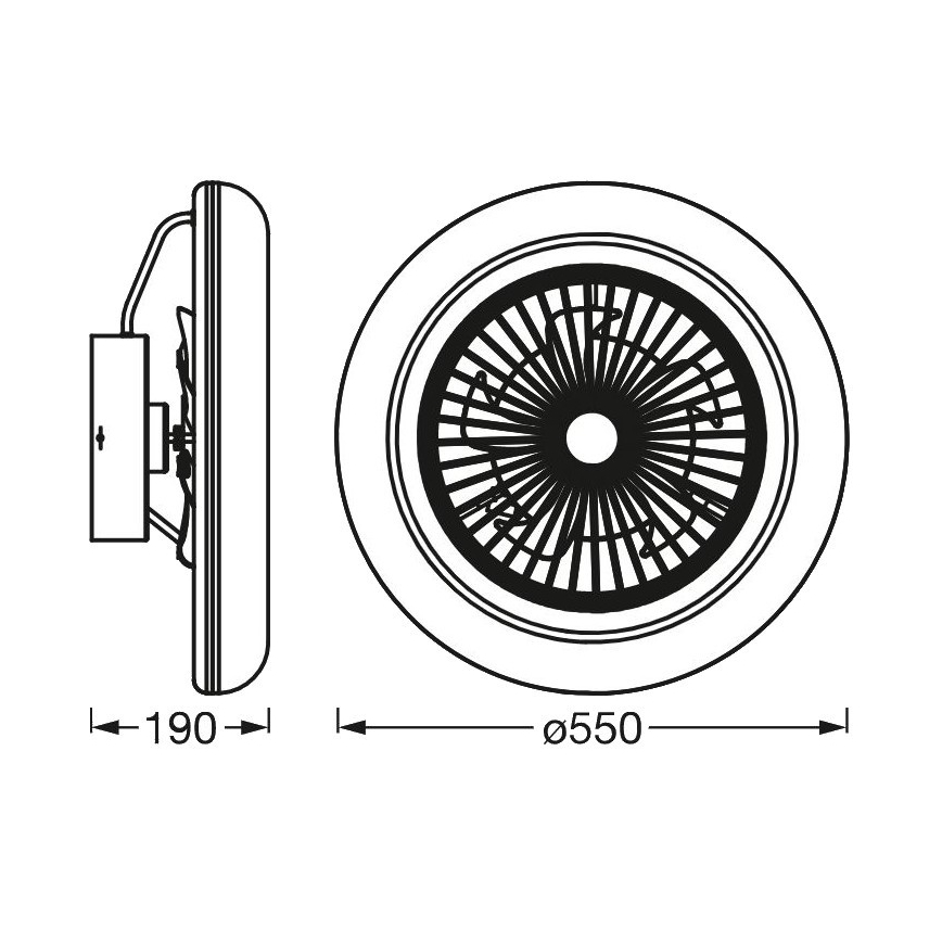 Ledvance - LED Dimmable ceiling light with a fan SMART+ LED/35W/230V Wi-Fi 3000-6500K + remote control