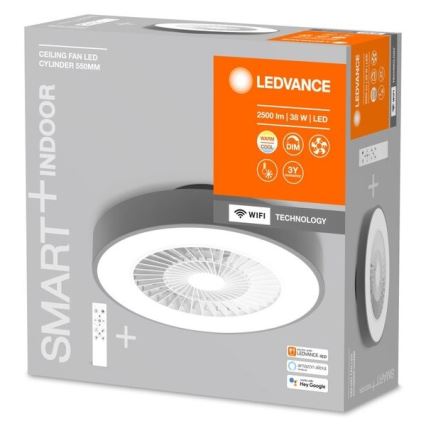 Ledvance - LED Dimmable ceiling light with a fan SMART+ LED/38W/230V 3000-6500K Wi-Fi + remote control
